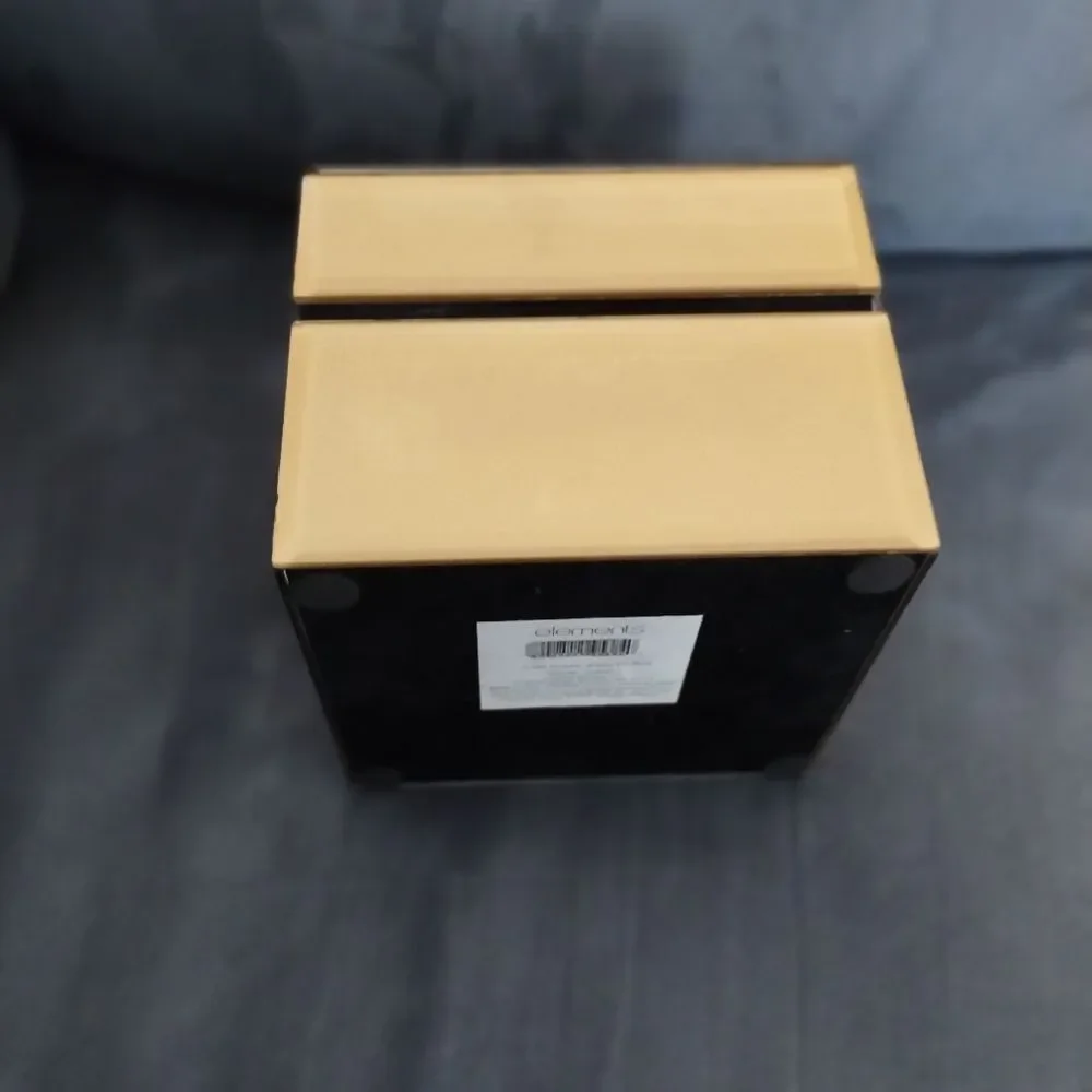 Elements Gold Glass Jewelry Box